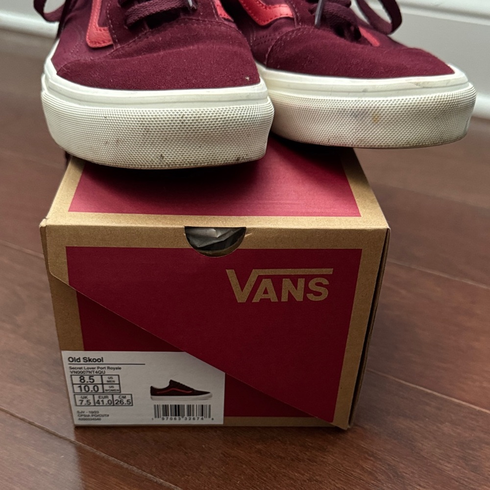 Vans Men’s Old Skool Maroon Red Stripe vanities love hurts special edition - Picture 5 of 11